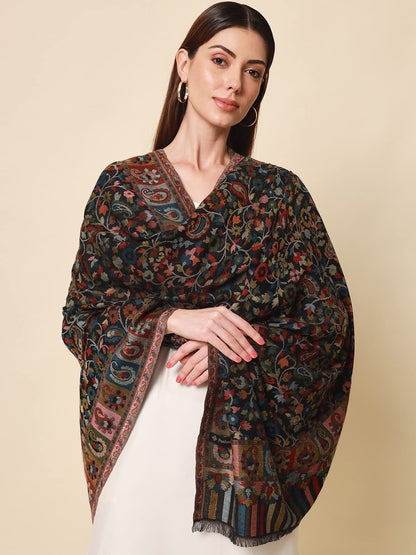 Pashmoda - Women’s Kaani Wool Blend Shawl, Wrap