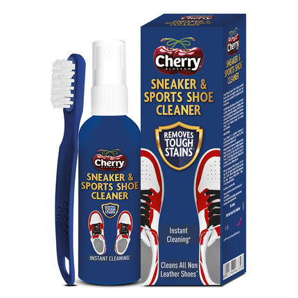 Cherry Blossom Sports Shoe Cleaner With Free Brush - 75Ml | Cleans All Non-Leather Shoes In Minutes, White