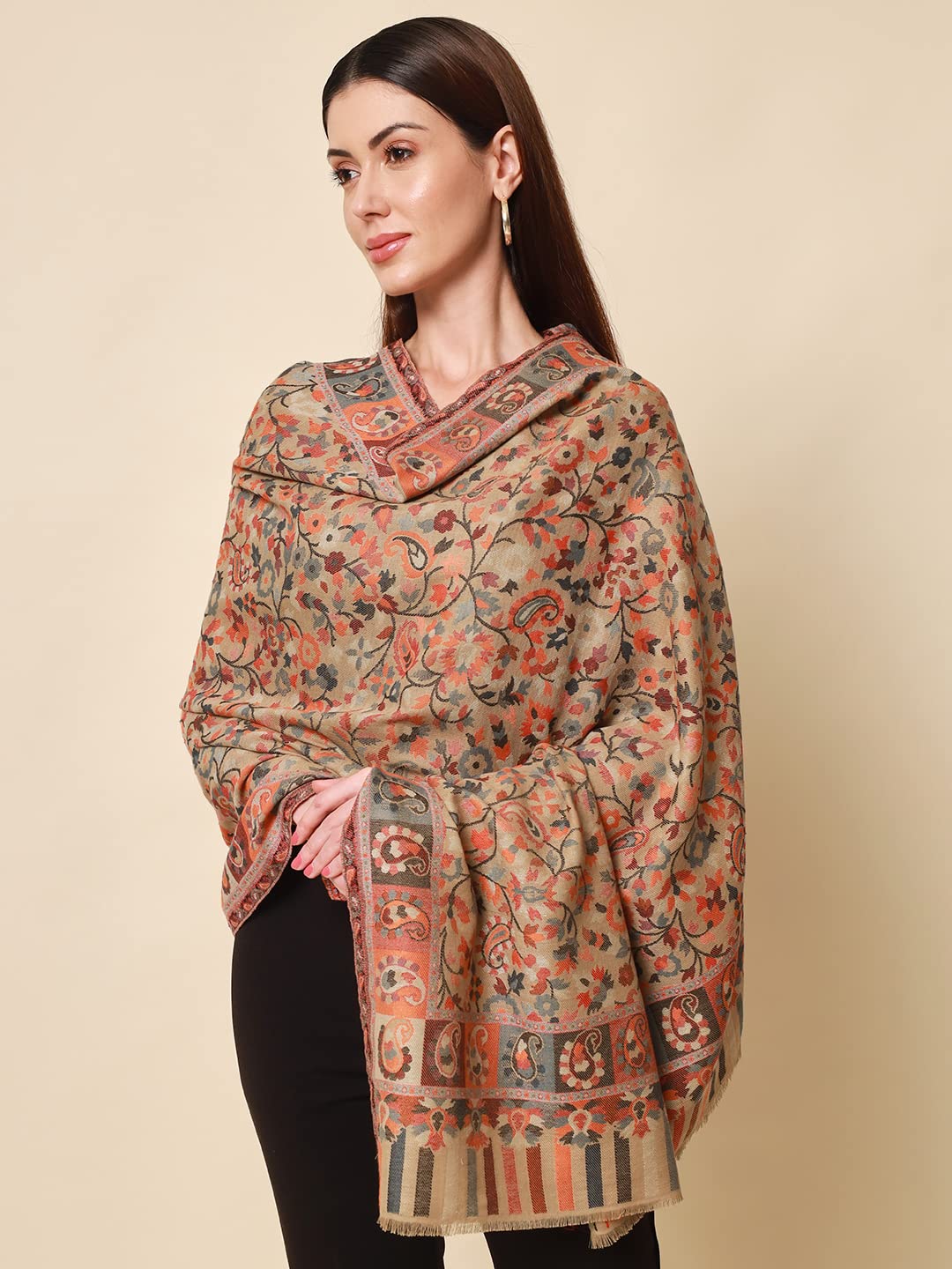 Pashmoda - Women’s Kaani Wool Blend Shawl, Wrap