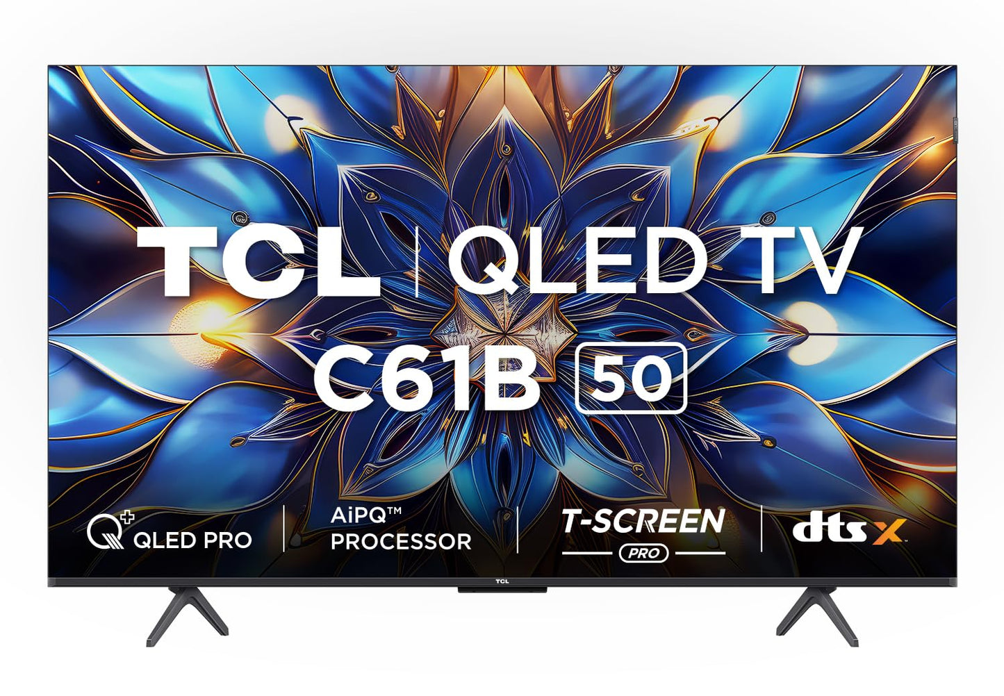 TCL 139 cm (55 inches) 4K Ultra HD Smart QLED Google TV 55C61B (Black)