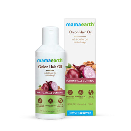 Mamaearth Onion Hair Oil for Men & Women with Onion & Redensyl for Hair Fall Control, Hair Growth Oil for Hair Fall - 250ml