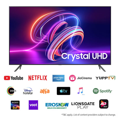 Samsung 108 cm (43 inches) D Series Crystal 4K Vivid Pro Ultra HD Smart LED TV UA43DUE77AKLXL (Black)