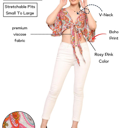 KE KANHA EXPORTS top Stylish Women Tops Multi-Neck Option-Round,v-Neck,Boat Neck Loose fit Variety of Sleeves Tops Boho Floral Western top fit to All Women Shape