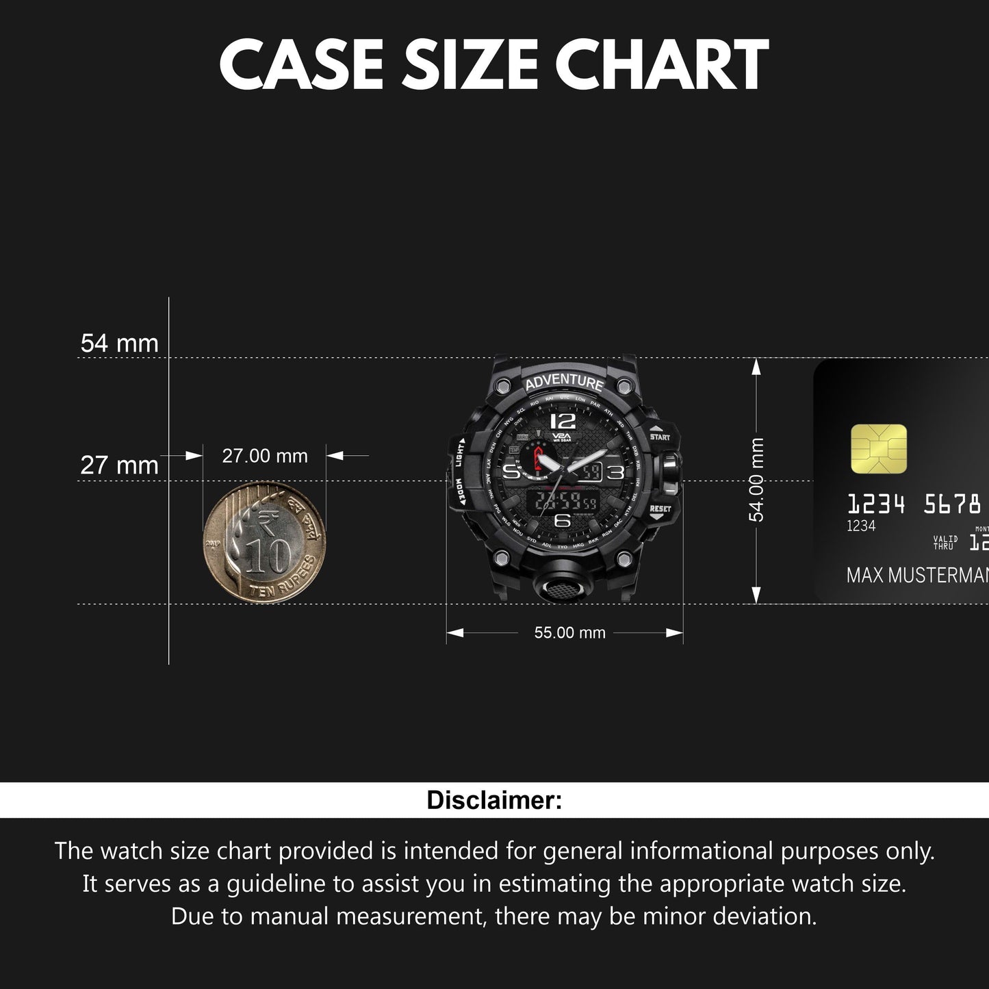 V2A Chronograph Analogue and Digital Sports Watch for Men | Watch for Men | Wrist Watch for Men | Mens Watch | Watch