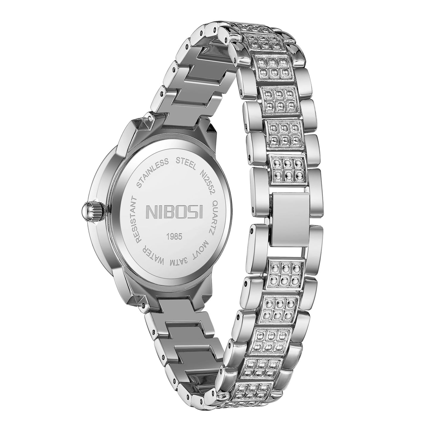 NIBOSI Women Wrist Watches Analog Rose Gold Dial Women's Watch for Girls&Miss&Ladies Diamond Studded with Stylish Girlfriend Watches