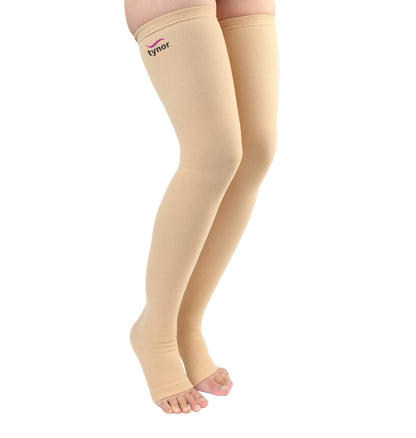 Tynor Medical Compression Stocking Thigh High Class 2 (Pair), Beige, XXL, Pack of 2