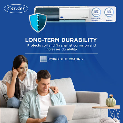 Carrier 1 Ton 5 Star AI Flexicool Inverter Split AC (Copper, Convertible 6-in-1 Cooling,Dual Filtration with HD & PM 2.5 Filter, Auto Cleanser, 2024 Model,ESTER Exi, CAI12ES5R34F1,White) 