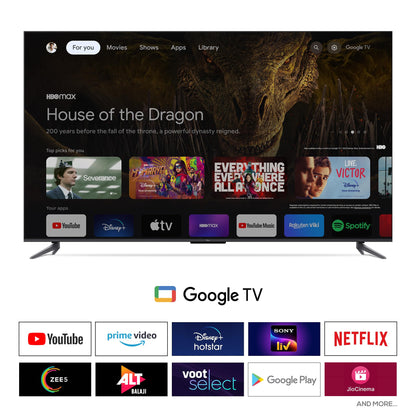 TCL 139 cm (55 inches) 4K Ultra HD Smart QLED Google TV 55C61B (Black)