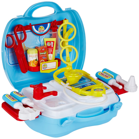 Amazon Brand - Jam & Honey Doctor Set for Kids | Pretend Playset for Boys and Girls Aged 3+ Years | Non-Toxic and Kids-Safe | Durable | Portable Suitcase | Multicolour