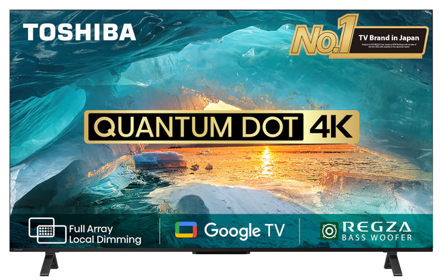 TOSHIBA 164 cm (65 inches) M550MP Series 4K Ultra HD Smart QLED Google TV 65M550MP (Black) 