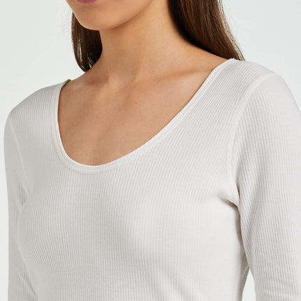 Jockey 2503 Women's Super Combed Cotton Rich Three Quarter Sleeve Thermal Tailored Fit Top with Stay Warm Technology