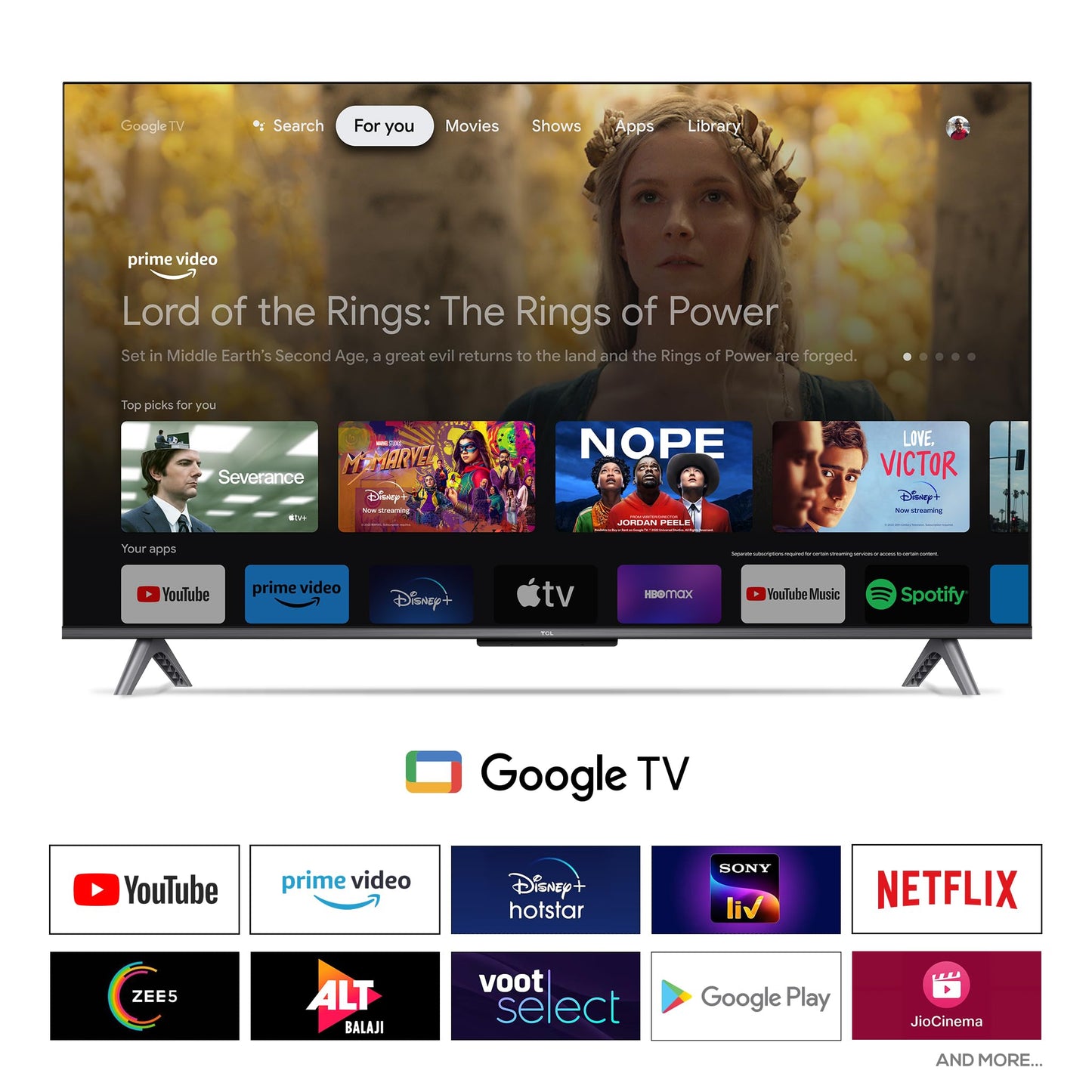 TCL 139 cm (55 inches) 4K Ultra HD Smart QLED Google TV 55C61B (Black)