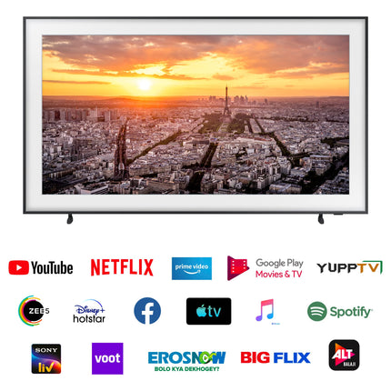 Samsung 139 cm (55 inches) The Frame Series 4K Ultra HD Smart QLED TV QA55LS03BAKLXL (Black) 