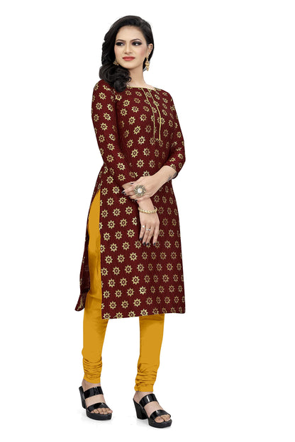 EthnicJunction Women's Banarasi Silk Blend Unstitched Salwar Suit Material