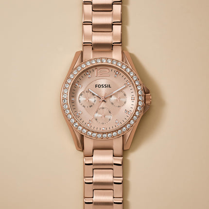 Fossil Riley Analog Rose Gold Dial Women's Watch - ES2811