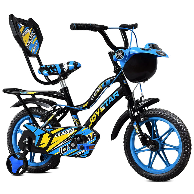 Leader JoyStar Cycle for Kids | Bicycle for Kids with Training Wheels | Comfortable Seat, Backrest & Front Storage| Kids Cycle for 2-5 Years Boys & Girls | Frame: 8 Inches (14T, Blue) 