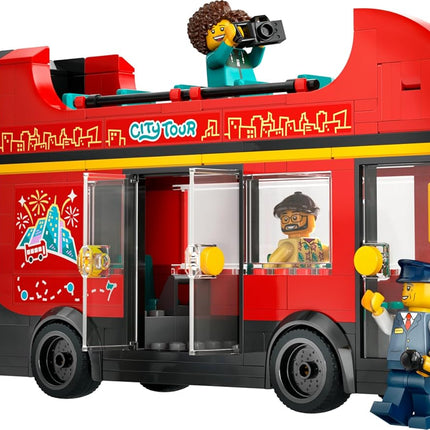 LEGO City Red Double-Decker Sightseeing Bus Toy 60407 Building Blocks Toys for 7+ Gift for Boys and Girls