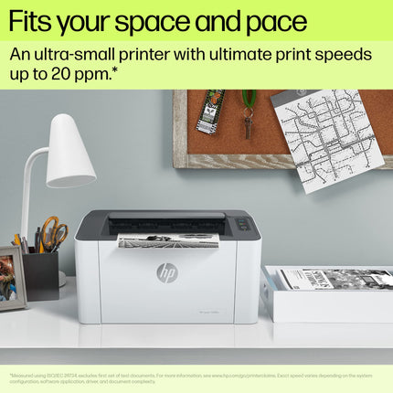 HP Laser 1008W Monochrome Laser Printers,Wireless,Single Function,Print,Hi-Speed USB 2.0Up to 21 Ppm,150-Sheet Input Tray,100-Sheet Output Tray,10,000Page Duty Cycle,1Year Warranty,Black&White,714Z9A 