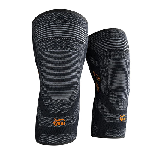 TYNOR Knee Cap Air Pro, Black & Orange, Medium, Pack of 2