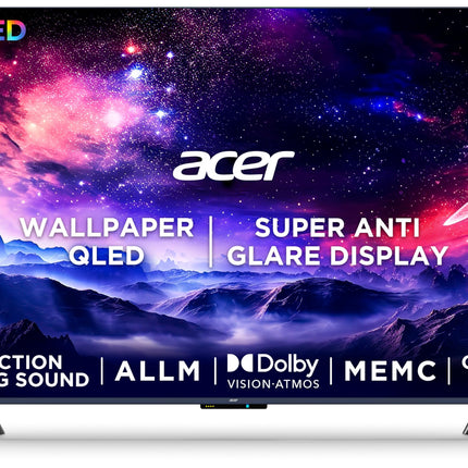 Acer 164 cm (65 inches) W Series 4K Ultra HD QLED Smart Android TV AR65AR2851QD (Metallic Grey) 