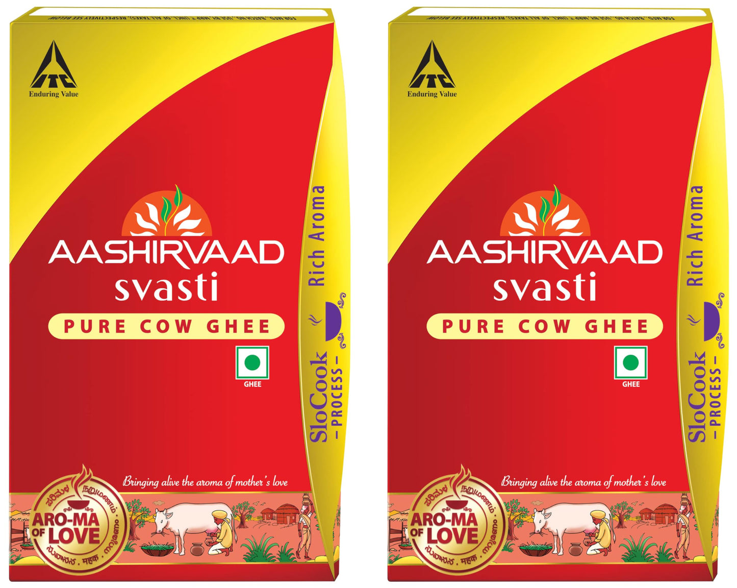 Aashirvaad Svasti Pure Cow Ghee - Desi Ghee with Rich Aroma - 1L