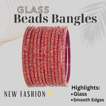 LAVAZZA Designer Glass Bangles Set with Diamond Stone For Women & Girls | Stylish Glass Bangles | Fancy Chudi Set | Traditional Women's Bangles | Fashion Jewellery- Set of 12