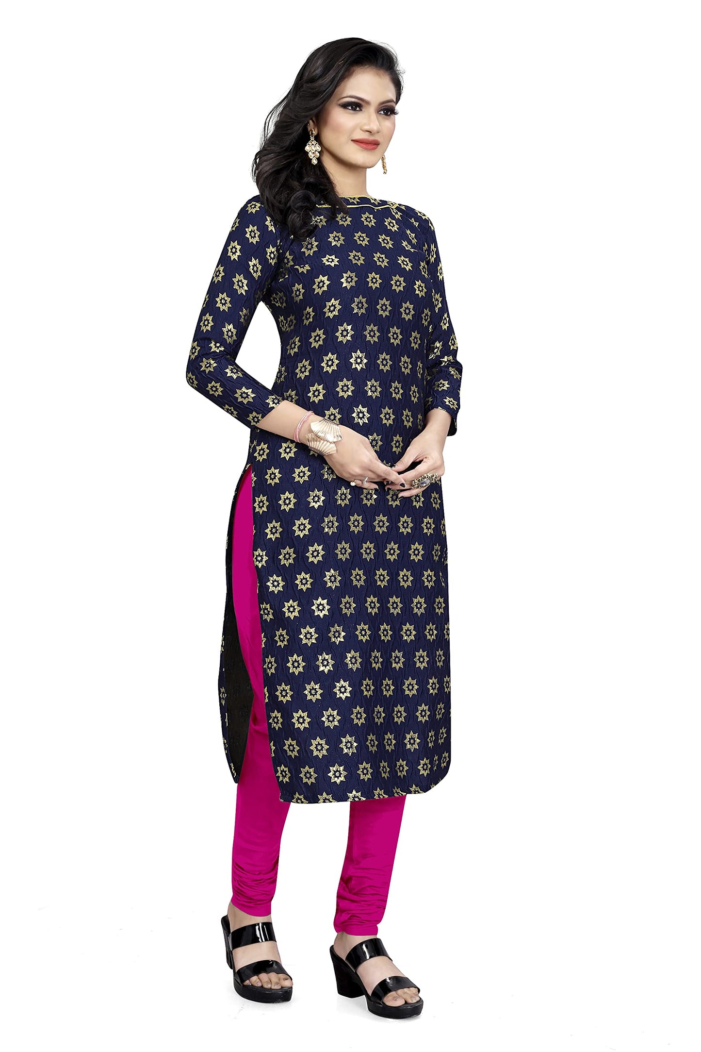 EthnicJunction Women's Banarasi Silk Blend Unstitched Salwar Suit Material