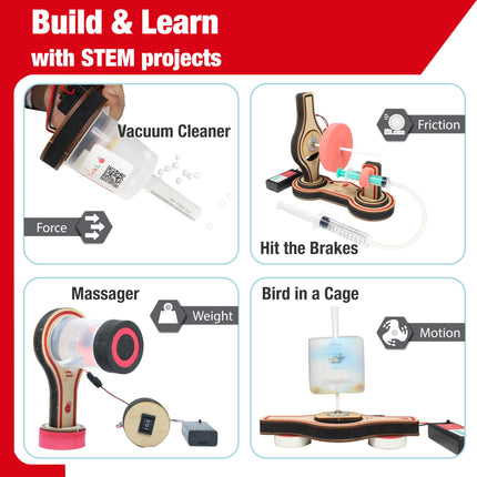 ButterflyEdufields 20+ Science Experiment Kit | Birthday Gift for Boys Girls Ages 6 7 8 10 12 Years | DIY STEM Projects Educational Learning Toys for 6-12 Year Olds | Build 20+ Motor Machines