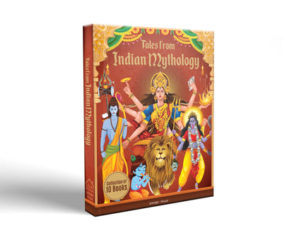 Tales from Indian Mythology [Collection of 10 Books] - Age: 6+ | Beautifully Illustrated Story Books For Kids/Children | Cultural and Traditional Stories from Ancient India |Books Included: Ganesha| Vishnu | Shiva | Durga | Krishna | Hanuman | Arjuna |Dev