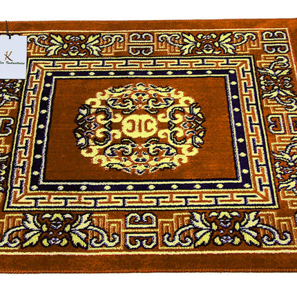 Kuber Industries 4 Pieces Velvet Prayer Mat/Aasan/Pooja Mat/Meditation Mat/Multipurpose Velvet Rug Mat 2 Ft X 2 Ft (Royal Blue) CTKTC33929