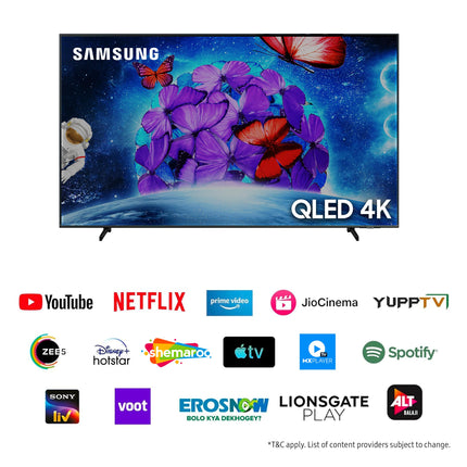 Samsung 138 cm (55 inches) QE1D Series 4K Ultra HD QLED Smart TV QA55QE1DAULXL (Black) 