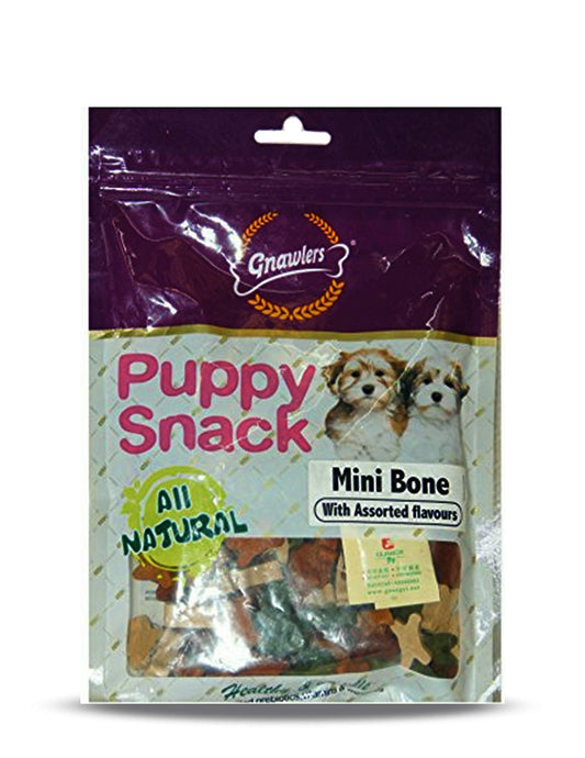 GNAWLERS Chicken Puppy Mini Snack Bone for Baby Dog Treat, 250 g