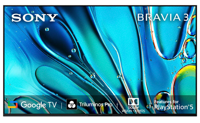 Sony BRAVIA 3 Series 139 cm (55 inches) 4K Ultra HD AI Smart LED Google TV K-55S30 (Black)