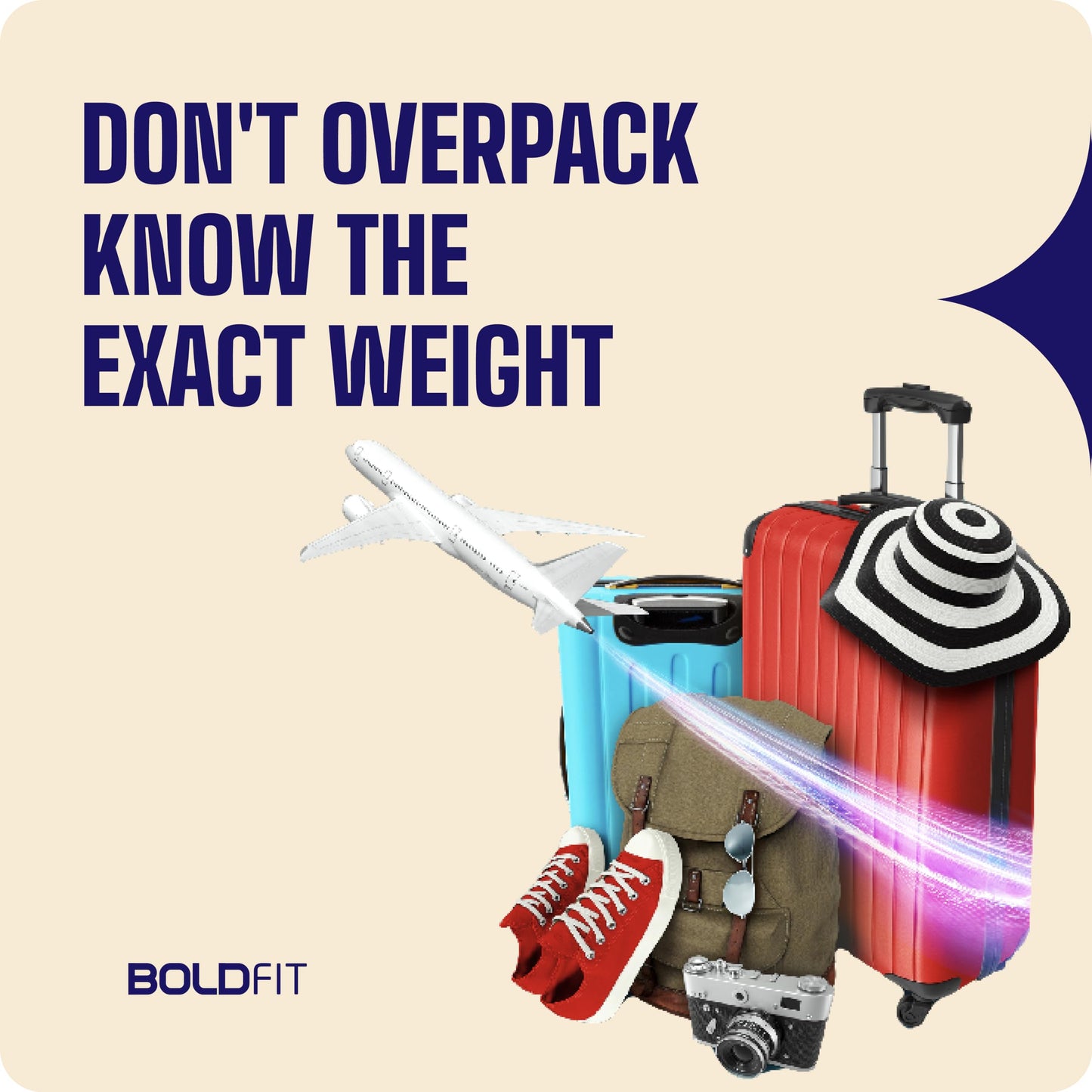 Boldfit Weight Machine For Luggage Weighing Scale, Luggage Weight Machine Weighing Machine For Luggage With LCD Display Luggage Weighing Scale