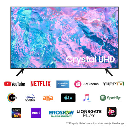 Samsung 108 cm (43 inches) D Series Crystal 4K Vivid Pro Ultra HD Smart LED TV UA43DUE77AKLXL (Black)