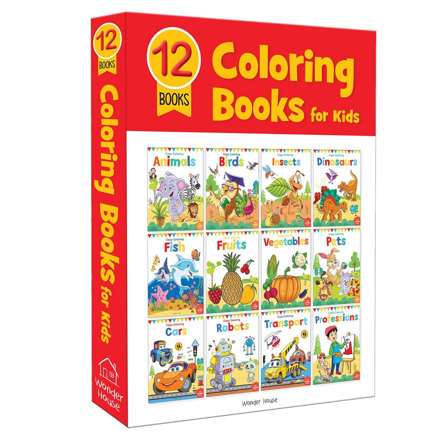 Coloring Books Box Set: Pack of 12 Copy Color Books For Children