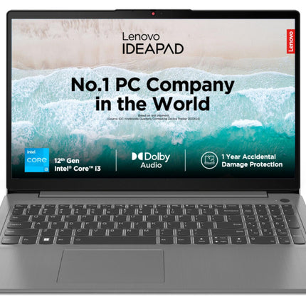 Lenovo IdeaPad Slim 3 Intel Core i3 12th Gen 15.6" (39.62cm) FHD Thin & Light Laptop (8GB/512GB SSD/Intel UHD Graphics/Windows 11/MSO 21/1Yr ADP Free/3months Game Pass/Arctic Grey/1.63Kg), 82RK00VTIN 