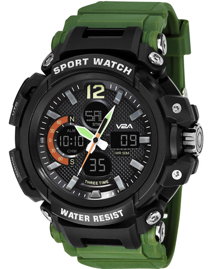 V2A Chronograph Analogue and Digital Sports Watch for Men | Watch for Men | Wrist Watch for Men | Mens Watch | Watch