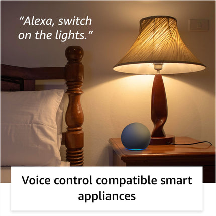 Amazon Echo Dot (5th Gen, Black) Combo with Wipro 9W LED Smart Color Bulb