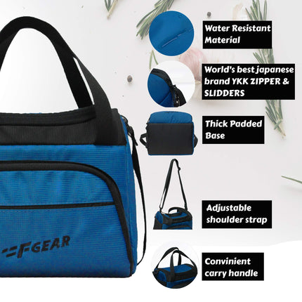 F Gear Yolo Lunch Bag (Marine Blue Black, Polyester) 6 liters