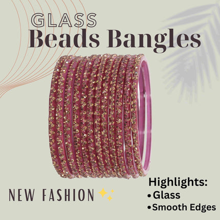 LAVAZZA Designer Glass Bangles Set with Diamond Stone For Women & Girls | Stylish Glass Bangles | Fancy Chudi Set | Traditional Women's Bangles | Fashion Jewellery- Set of 12