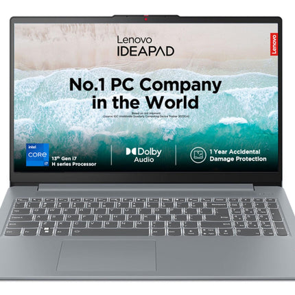 Lenovo IdeaPad Slim 3 13th Gen Intel Core i7-13620H 15" (38.1cm) FHD IPS 300 Nits Thin & Light Laptop (16GB/512GB SSD/Win 11/MSO 21/1Yr ADP Free/Alexa Built-in/3 mon Game Pass/Grey/1.6Kg), 83EM008GIN 