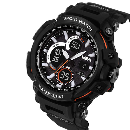 V2A Outdoor Sport Shockproof Led Analogue And Digital Waterproof Chronograph Watch For Men ( Multicolor )