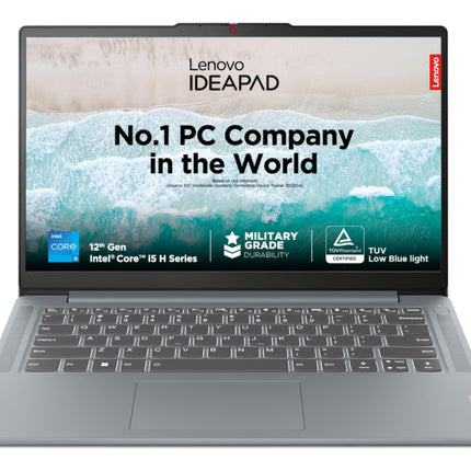 Lenovo IdeaPad Slim 3 12th Gen Intel Core i5-12450H 14" (35.5cm) FHD 250 Nits Thin & Light Laptop (16GB/512GB SSD/Win 11/Office 21/1Yr Warranty/Alexa built-in/3 mon. Game Pass/Grey/1.37Kg), 83EQ005VIN 