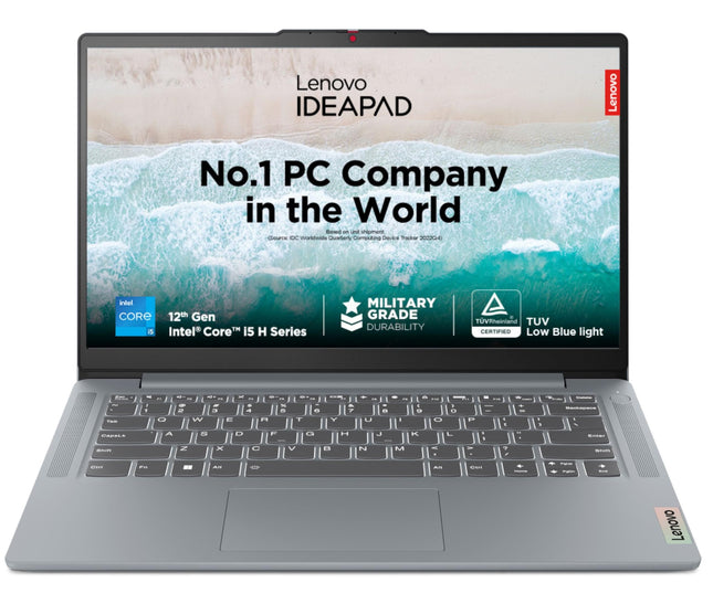 Lenovo IdeaPad Slim 3 12th Gen Intel Core i5-12450H 14" (35.5cm) FHD 250 Nits Thin & Light Laptop (16GB/512GB SSD/Win 11/Office 21/1Yr Warranty/Alexa built-in/3 mon. Game Pass/Grey/1.37Kg), 83EQ005VIN 