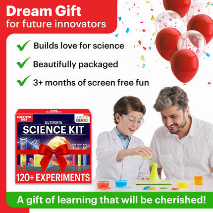 Einstein Box Science Gift Set for Boys & Girls Ages 6-8-10-12-14 Years | Birthday Gifts Ideas for Kids | STEM Learning Toys for 6,7,8,9,10,11,12,13,14-Year-Olds | 2-in-1 Learning Set |