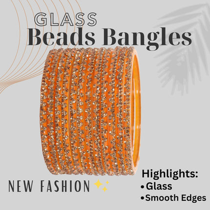 LAVAZZA Designer Glass Bangles Set with Diamond Stone For Women & Girls | Stylish Glass Bangles | Fancy Chudi Set | Traditional Women's Bangles | Fashion Jewellery- Set of 12