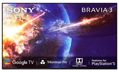 Sony BRAVIA 3 Series 189 cm (75 inches) 4K Ultra HD AI Smart LED Google TV K-75S30B (Black)