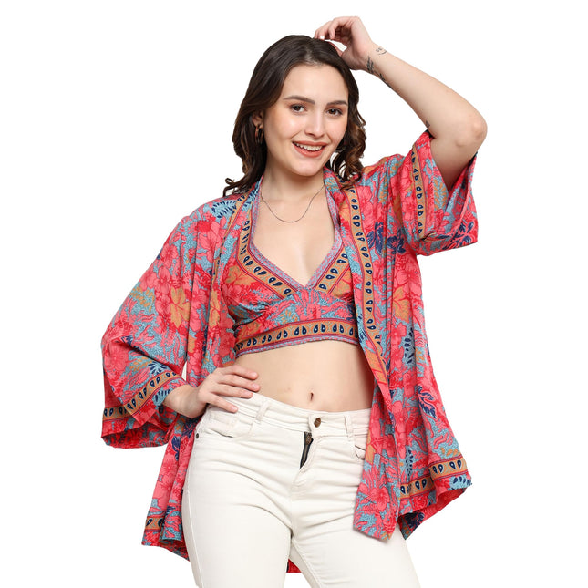 KE KANHA EXPORTS women tops with shurg set western halter top with kimono set tops for jeans for women trendy beachwear top