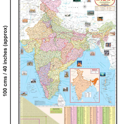 India & World Map ( Both Political & Physical ) with Constitution of India, Indian History, Indian Economy & Geographical Terms Chart | Set Of 8 | Useful for UPSC and other competitive exam preparation | by Hivex Publication 